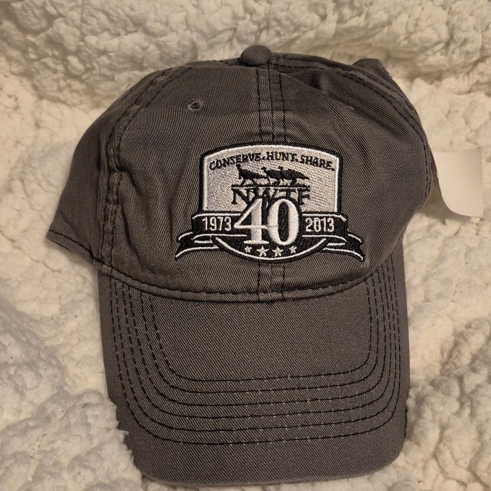 NWTF Greyish Black 40th Anniversary Sliderback Hat - New